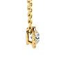 1/2ct Halo Diamond Necklace In 14K Yellow Gold Image-3