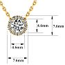 1/2ct Halo Diamond Necklace In 14K Yellow Gold Image-4