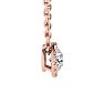 1/2ct Halo Diamond Necklace In 14K Rose Gold Image-3