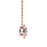 1 1/5ct Halo Diamond Necklace In 14K Rose Gold Image-3