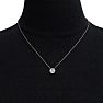 1 1/5ct Halo Diamond Necklace In 14K Rose Gold Image-5