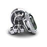 1 1/4 Carat Oval Shape Mystic Topaz and Halo Diamond Stud Earrings In 14 Karat White Gold Image-3