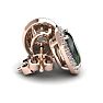 1 1/4 Carat Oval Shape Mystic Topaz and Halo Diamond Stud Earrings In 14 Karat Rose Gold Image-3