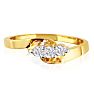 1/5ct Three Diamond Ring in 10k Yellow Gold Image-1