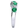 1 1/3 Carat Emerald and Diamond Journey Band Ring in 10K White Gold Image-4