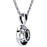 3/4 Carat Oval Shape Green Amethyst and Halo Diamond Necklace In 14 Karat White Gold With 18 Inch Chain Image-3