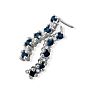 1/2ct Sapphire Journey Diamond Earrings in 10k White Gold Image-2
