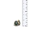 2 1/4 Carat Oval Shape Mystic Topaz and Halo Diamond Stud Earrings In 14 Karat Yellow Gold Image-5