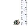 2 1/4 Carat Oval Shape Mystic Topaz and Halo Diamond Stud Earrings In 14 Karat Rose Gold Image-5