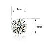 12 Point Single Diamond Stud Earring In 14 Karat White Gold Image-4