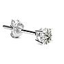 3/8 Carat Single Diamond Stud Earring In 14 Karat White Gold Image-1