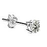 1/2 Carat Single Diamond Stud Earring In 14 Karat White Gold Image-1