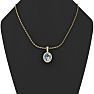 5/8 Carat Oval Shape Mystic Topaz Necklace  With Diamond Halo In 14 Karat Yellow Gold, 18 Inches Image-5
