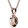 1/2 Carat Oval Shape Morganite Necklace with Diamond Halo In 14 Karat Rose Gold With 18 Inch Chain Image-3