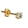 1/4 Carat Single Diamond Stud Earring In 14 Karat Yellow Gold Image-1