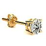 3/4 Carat Single Diamond Stud Earring In 14 Karat Yellow Gold Image-1
