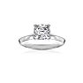 1 Carat Cushion Diamond Solitaire Engagement Ring in 14 Karat White Gold. Diamond Is Off-Color, Eye-Clean.  CLOSEOUT Image-1