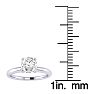 3/4 Carat Cushion Cut Diamond Solitaire Engagement Ring In 14K White Gold
 Image-4