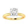 3/4 Carat Cushion Cut Diamond Solitaire Engagement Ring In 14K Yellow Gold Image-1