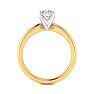3/4 Carat Cushion Cut Diamond Solitaire Engagement Ring In 14K Yellow Gold Image-3