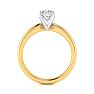 3/4 Carat Cushion Cut Diamond Solitaire Engagement Ring In 14K Yellow Gold Image-3