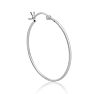 Sterling Silver 1.2MM Wide 1 Inch Hoop Earrings. Super Popular For Every Day Wear! Image-3