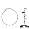 Sterling Silver 1.2MM Wide 1 Inch Hoop Earrings. Super Popular For Every Day Wear! Image-5