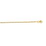 14 Karat Yellow Gold 1.50mm 7 Inch Solid Diamond Cut Rope Chain Image-1