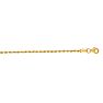 14 Karat Yellow Gold 2.0mm 10 Inch Solid Diamond Cut Rope Chain Anklet Image-1