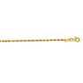 14 Karat Yellow Gold 2.25mm 24 Inch Solid Diamond Cut Rope Chain Image-1