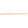 14 Karat Yellow Gold 3.0mm 7 Inch Solid Diamond Cut Rope Chain Image-1