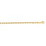 14 Karat Yellow Gold 3.0mm 7 Inch Solid Diamond Cut Rope Chain Image-1
