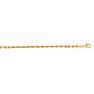 14 Karat Yellow Gold 3.0mm 8 Inch Solid Diamond Cut Rope Chain Image-1