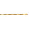 14 Karat Yellow Gold 3.50mm 22 Inch Solid Diamond Cut Rope Chain