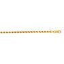 14 Karat Yellow Gold 3.50mm 24 Inch Solid Diamond Cut Rope Chain Image-1