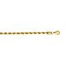 14 Karat Yellow Gold 4.0mm 8 Inch Solid Diamond Cut Rope Chain Image-1
