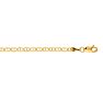 14 Karat Yellow Gold 3.20mm 10 Inch Diamond Cut Mariner Link Chain Anklet Image-1