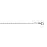 14 Karat White Gold 1.50mm 16 Inch Non Diamond Cut Shiny Bead Chain Image-1