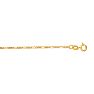 14 Karat Yellow Gold 1.30mm 10 Inch Diamond Cut Classic Figaro Chain Anklet Image-1