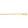 14 Karat Yellow Gold 1.90mm 7 Inch Diamond Cut Classic Figaro Chain Image-1