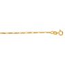 14 Karat Yellow Gold 1.90mm 10 Inch Diamond Cut Classic Figaro Chain Anklet Image-1
