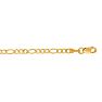 14 Karat Yellow Gold 2.80mm 7 Inch Diamond Cut Classic Figaro Chain Image-1