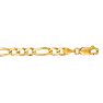 14 Karat Yellow Gold 4.50mm 24 Inch Diamond Cut Classic Figaro Chain Image-1