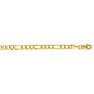 14 Karat Yellow Gold 3.5mm 24 Inch Diamond Cut Light Figaro Chain Image-1