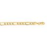 14 Karat Yellow Gold 4.6mm 20 Inch Diamond Cut Light Figaro Chain Image-1