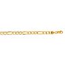 14 Karat Yellow Gold 5.4mm 8.50 Inch Diamond Cut Light Figaro Chain Image-1