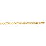 14 Karat Yellow Gold 5.4mm 8.50 Inch Diamond Cut Light Figaro Chain Image-1