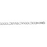 14 Karat White Gold 4.60mm 22 Inch Diamond Cut Classic Figaro Chain Image-1