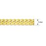 14 Karat Yellow Gold 5.40mm 8.50 Inch Light Miami Cuban Chain Bracelet Image-5