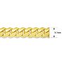 14 Karat Yellow Gold 6.50mm 8.50 Inch Light Miami Cuban Chain Bracelet Image-5